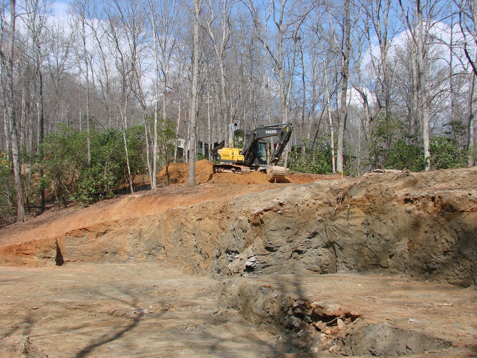 Whitmire Grading provides land clearing services for a residential development in Brevard, NC.